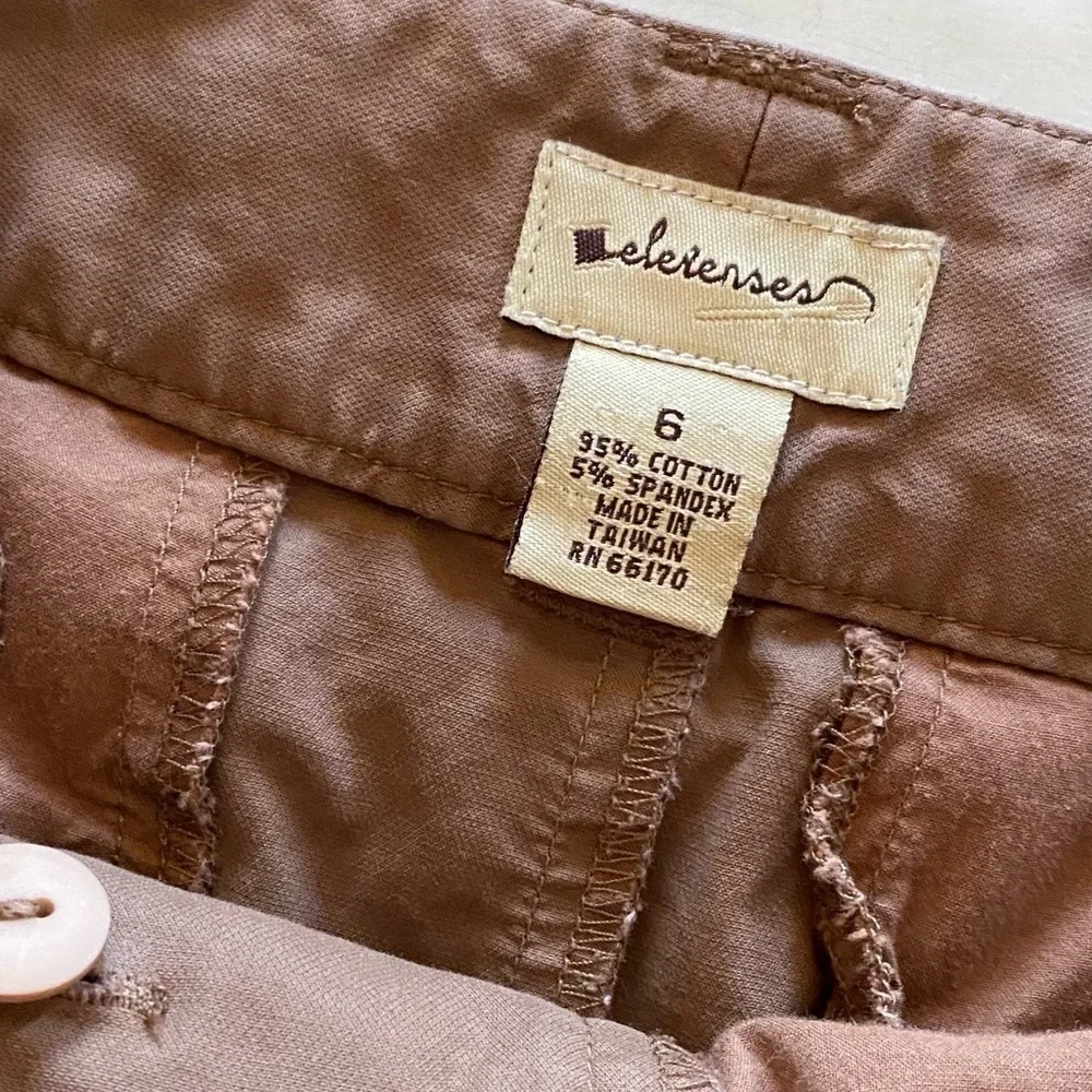 Anthropologie Elevenses Tan Skirt Womens Size 6 Small Safari Pleated Pockets